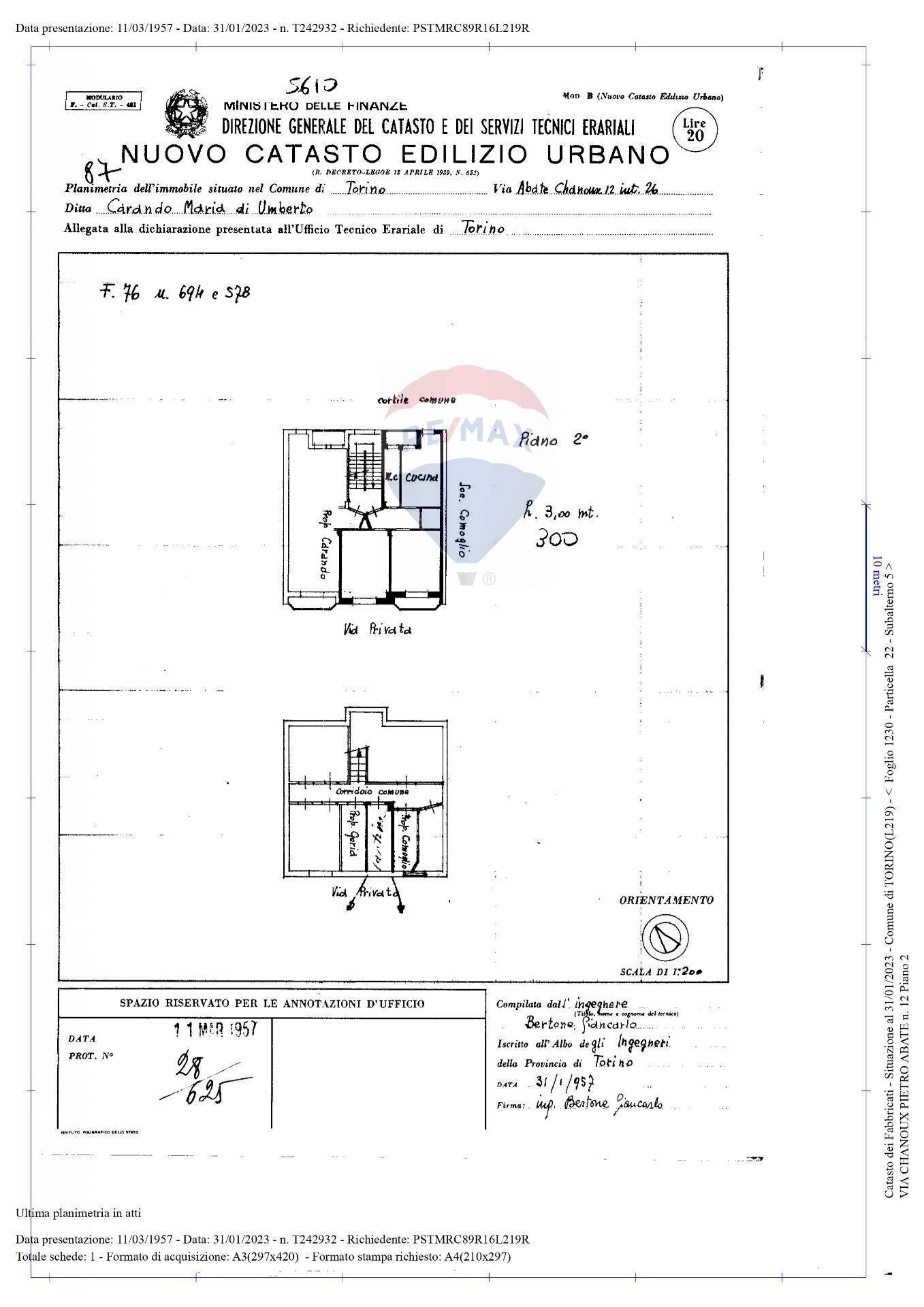 Pianta 2D - Non-buildable land via chanoux
 
12, Torino - floor plans 1