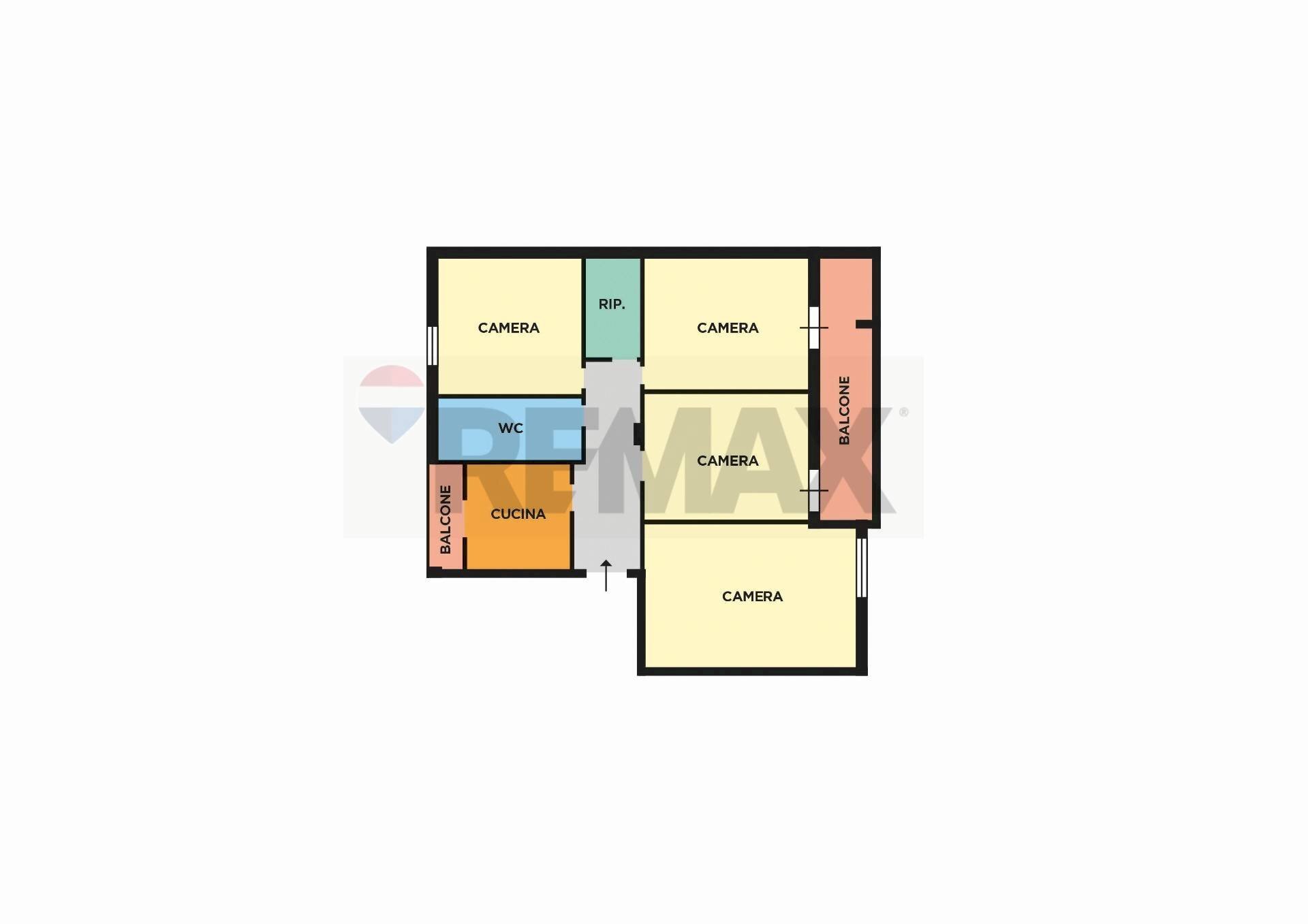 Pianta 2D - Four-room apartment San Giacomo dei Capri
 
125 A, Napoli - floor plans 1