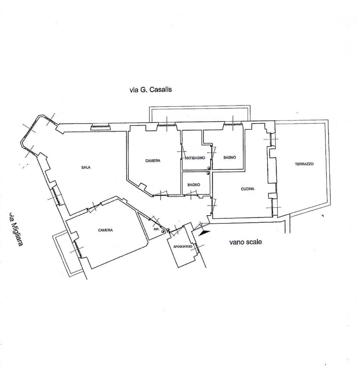 planimetria - Appartamento Goffredo Casalis
 
7, Torino - planimetria 1