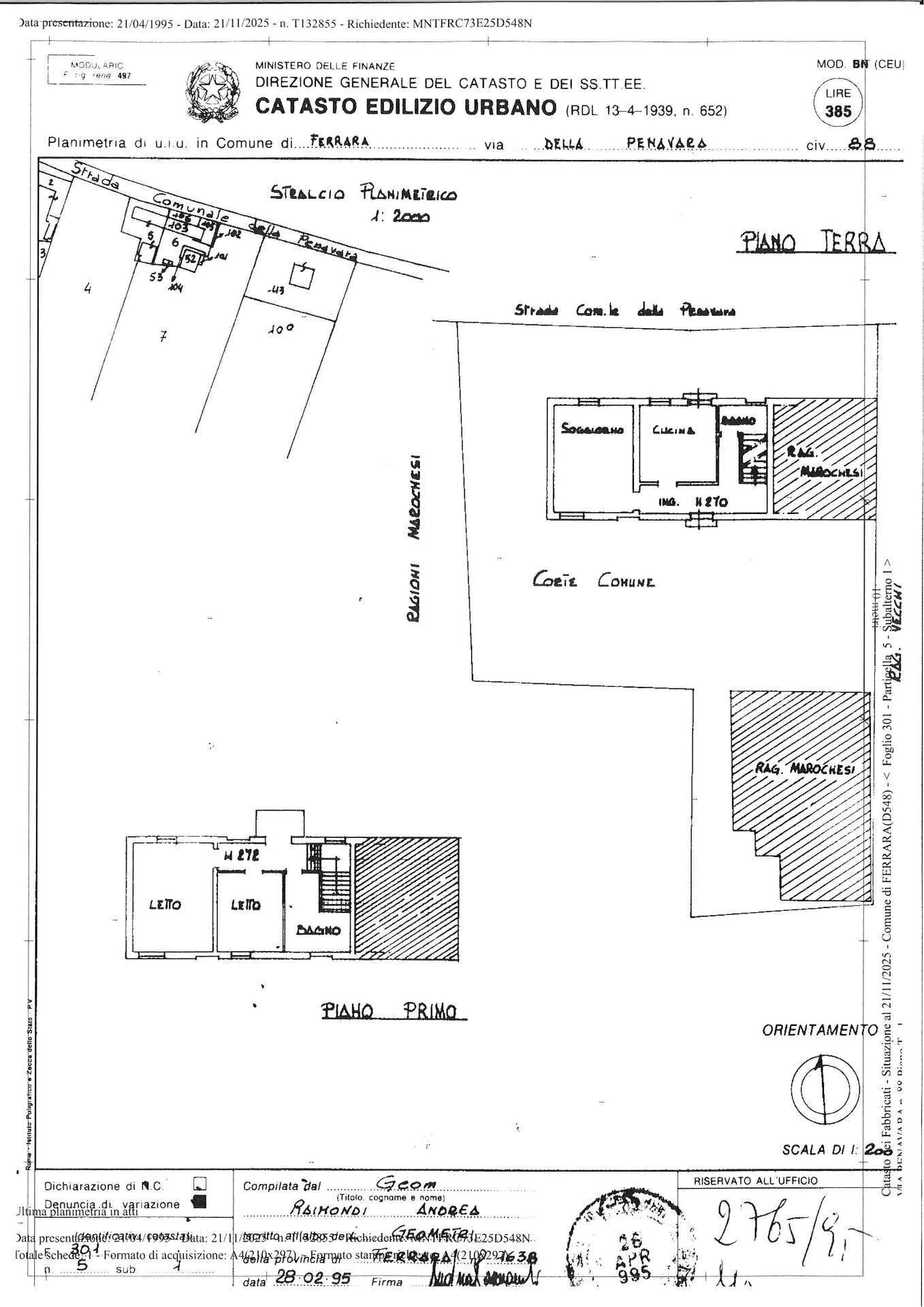 Foto 29 - Casa indipendente Via Penavara
 
88, Ferrara - planimetria 1