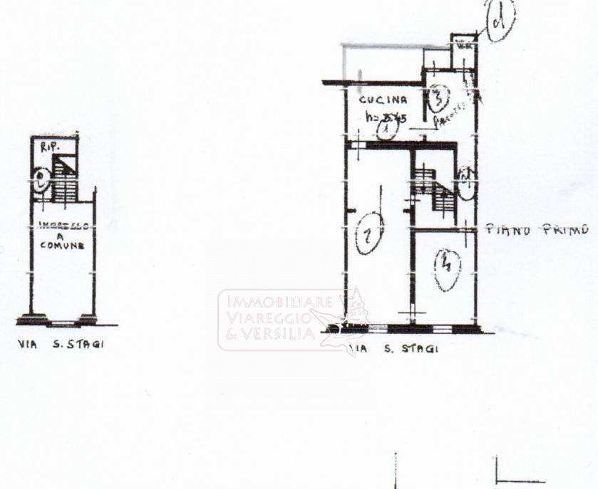 Foto 4 - Quadrilocale via Stagio Stagi
 
30, Pietrasanta - planimetria 1
