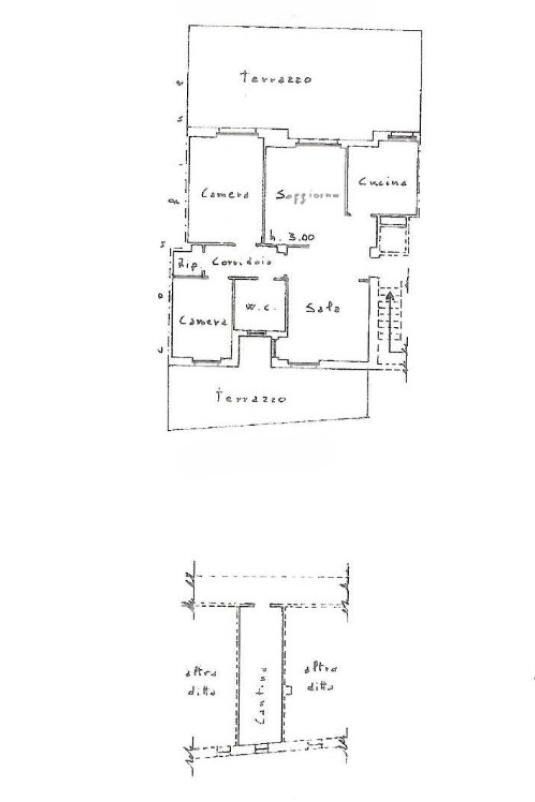 Quadrilocale via Piave, Alessandria - planimetria 1