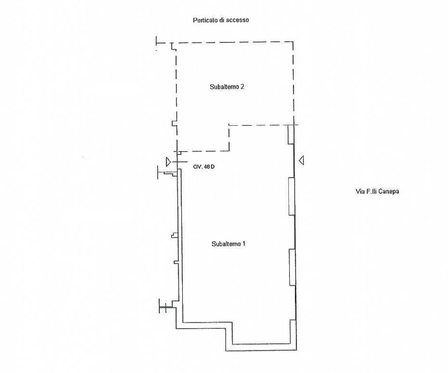 1.png - Locale Commerciale Via Fratelli Canepa 48D, Serra Riccò - planimetria 1