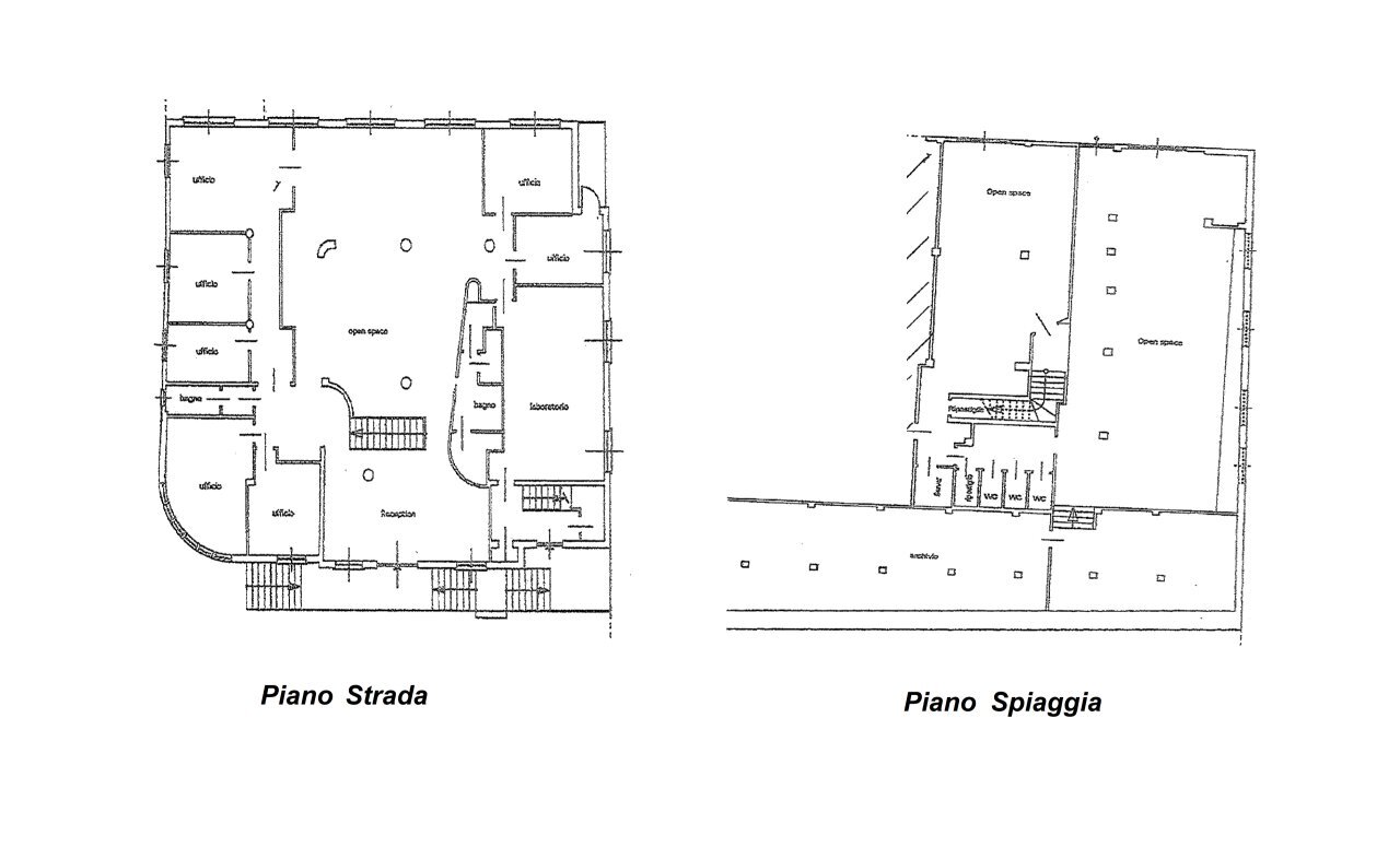 stralcio planimetrico locale vado 2.png - Office Strada Statale 1 3, Vado Ligure - floor plans 1