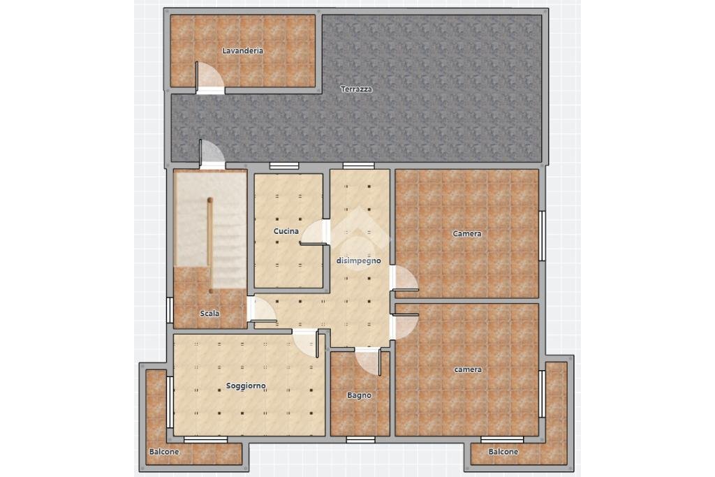 Trilocale Via Dante Alighieri, Correggio - planimetria 1
