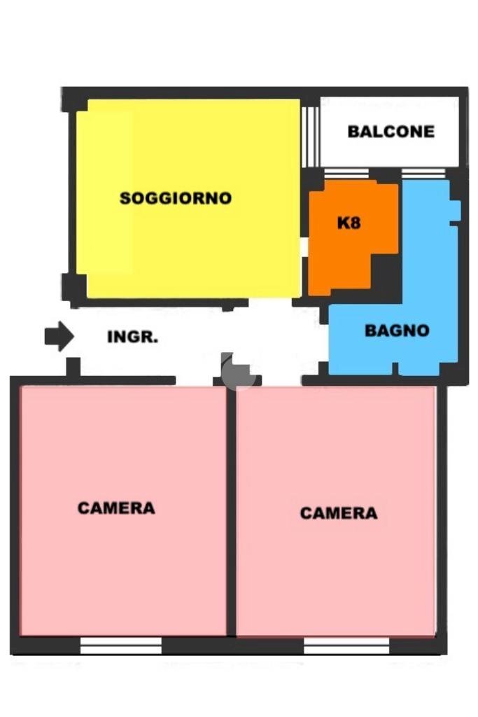 Trilocale Viale Zara, Milano - planimetria 1