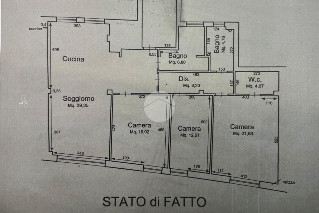 Quadrilocale Via Mentana, Rimini - planimetria 1