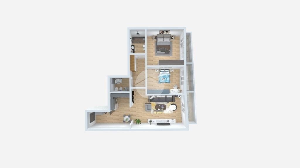 Three-room apartment Via Mentana, Rimini - floor plans 1