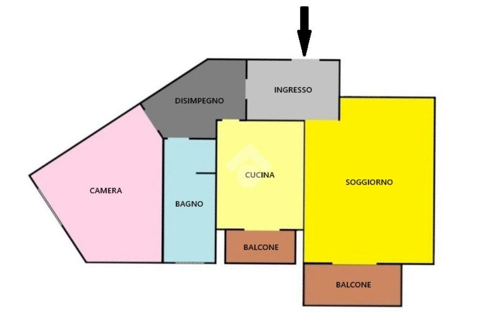 Trilocale Via Saverio Mercadante, Torino (zona Barriera Milano) - planimetria 1