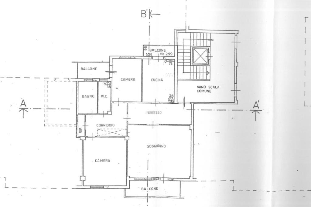 Quadrilocale Piazza Francesco Petrarca, Forlì - planimetria 1
