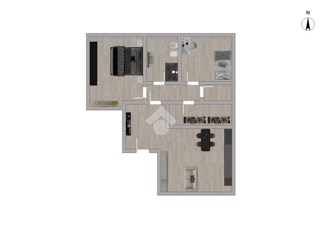 Trilocale Via Petrarca Francesco, Cologno Monzese - planimetria 1