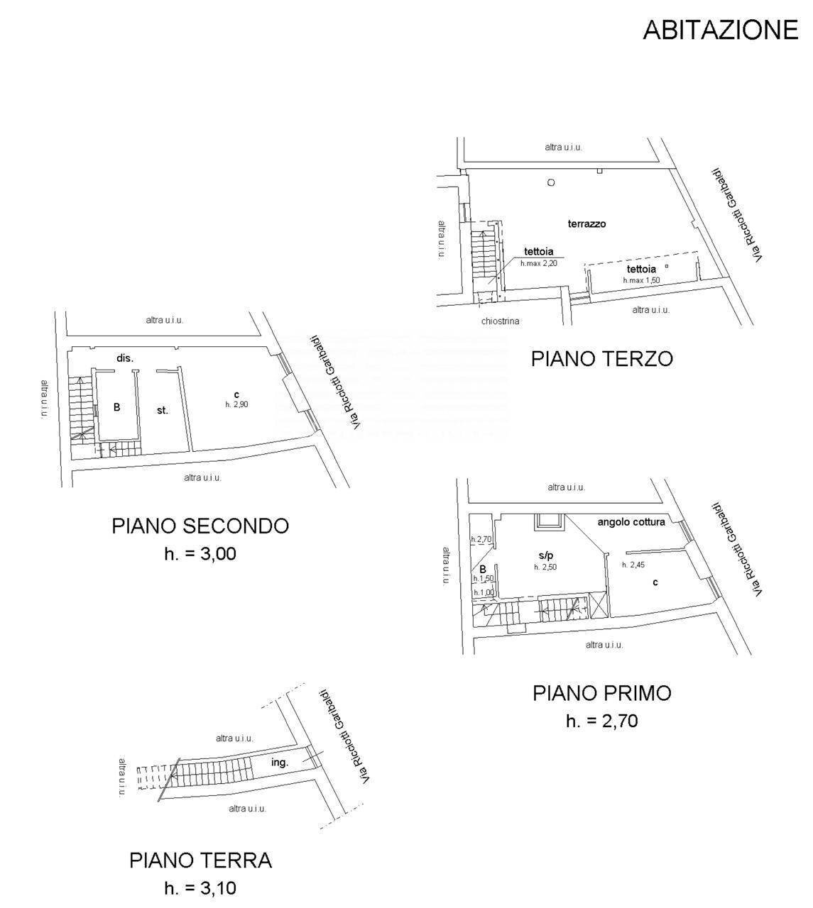 Foto 22 - Trilocale Via Ricciotti Garibaldi
 
9, Monterotondo - planimetria 1