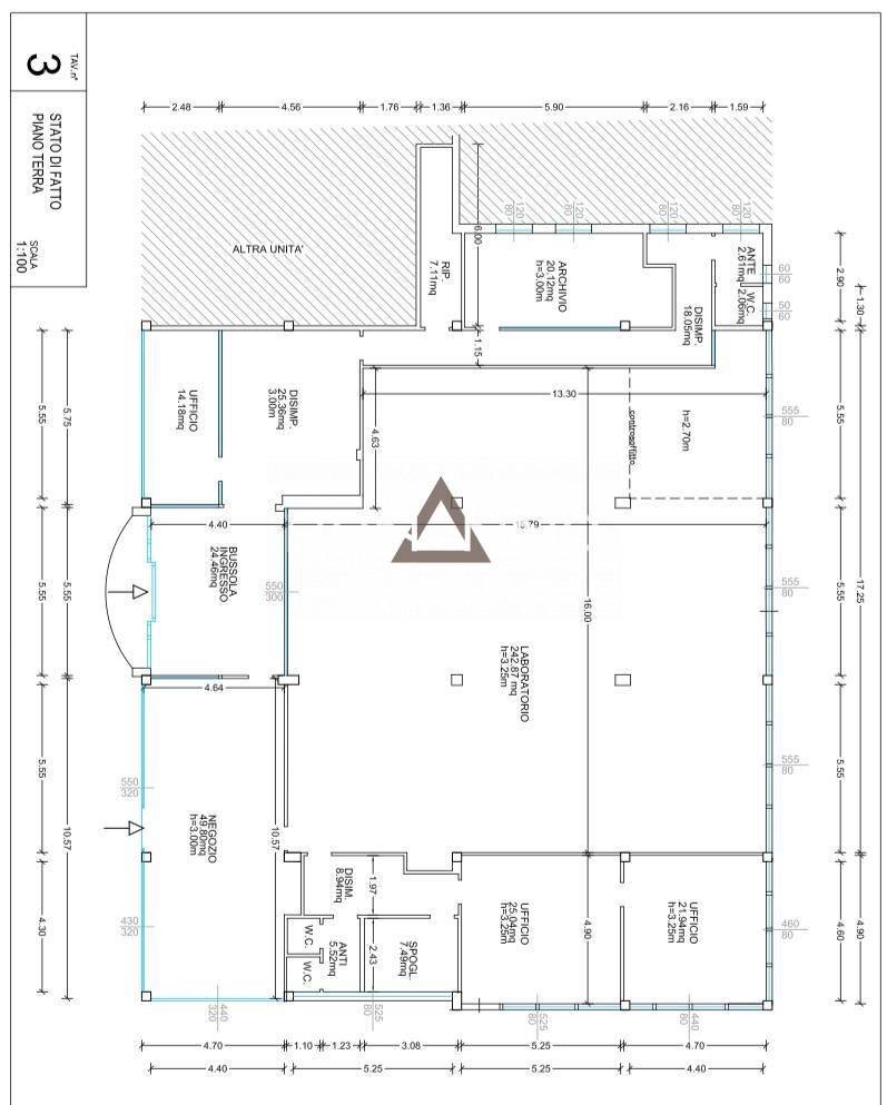 Foto 24 - Commercial Premises VIA AURELIA
 
91/B, Loreggia - floor plans 1