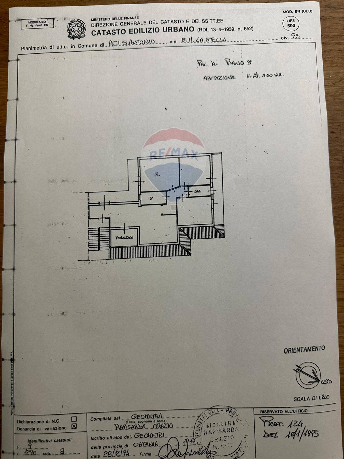 Pianta 2D - Quadrilocale Via Santa Maria La Stella
 
95, Aci Sant'Antonio - planimetria 1