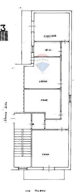 Pianta 2D - Three-room apartment San Giovanni la Punta - floor plans 1