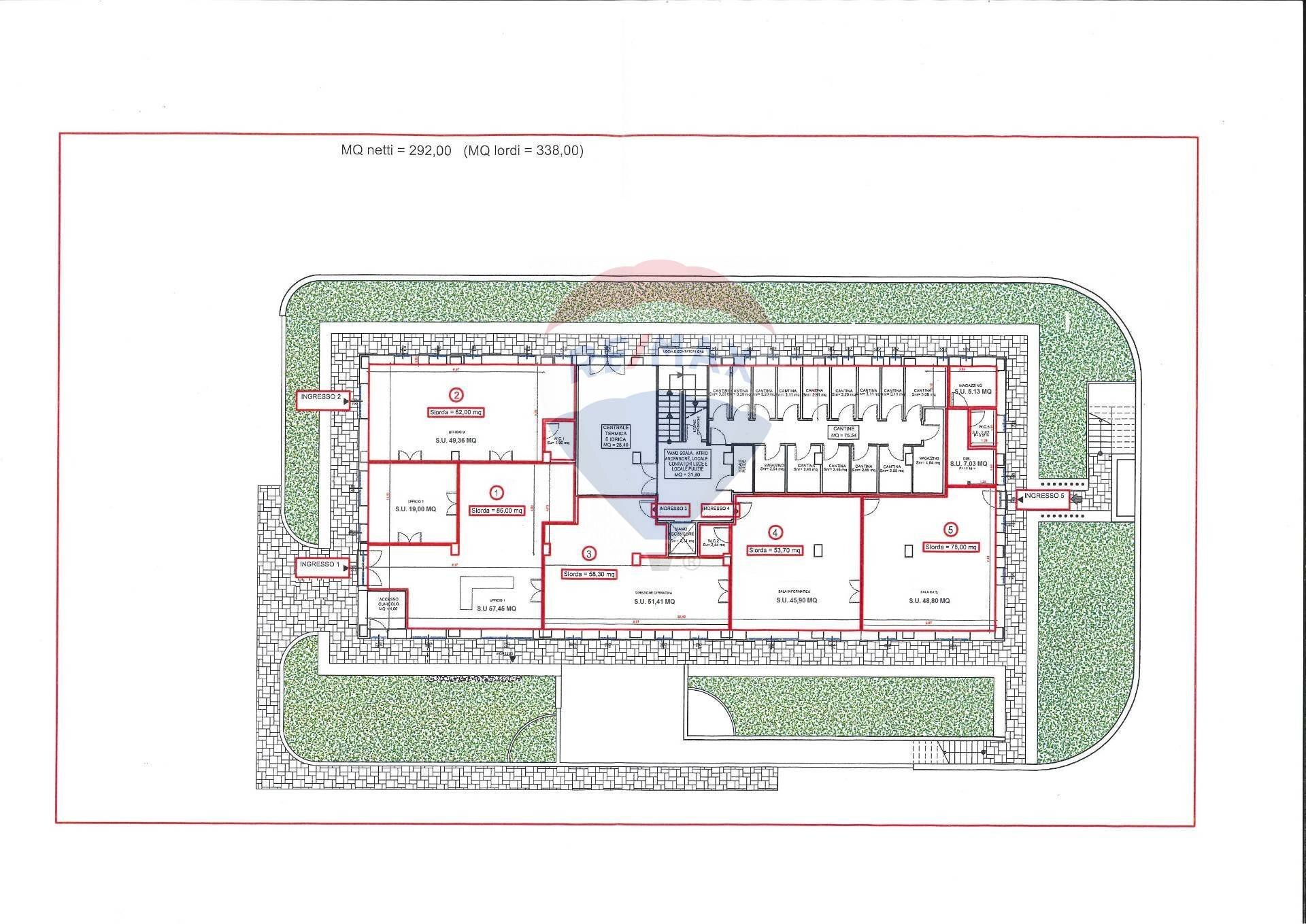 Pianta 2D - Ufficio Via Porta Napoli
 
16, L'Aquila - planimetria 1