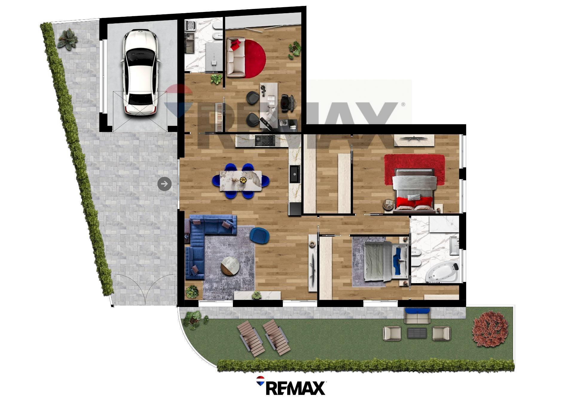 Pianta 2D - Three-room apartment via Belotti
 
10, Lovere - photo 1