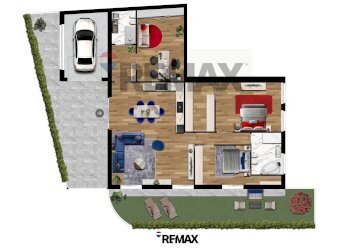 Pianta 2D - Three-room apartment via Belotti
 
10, Lovere - photo 1