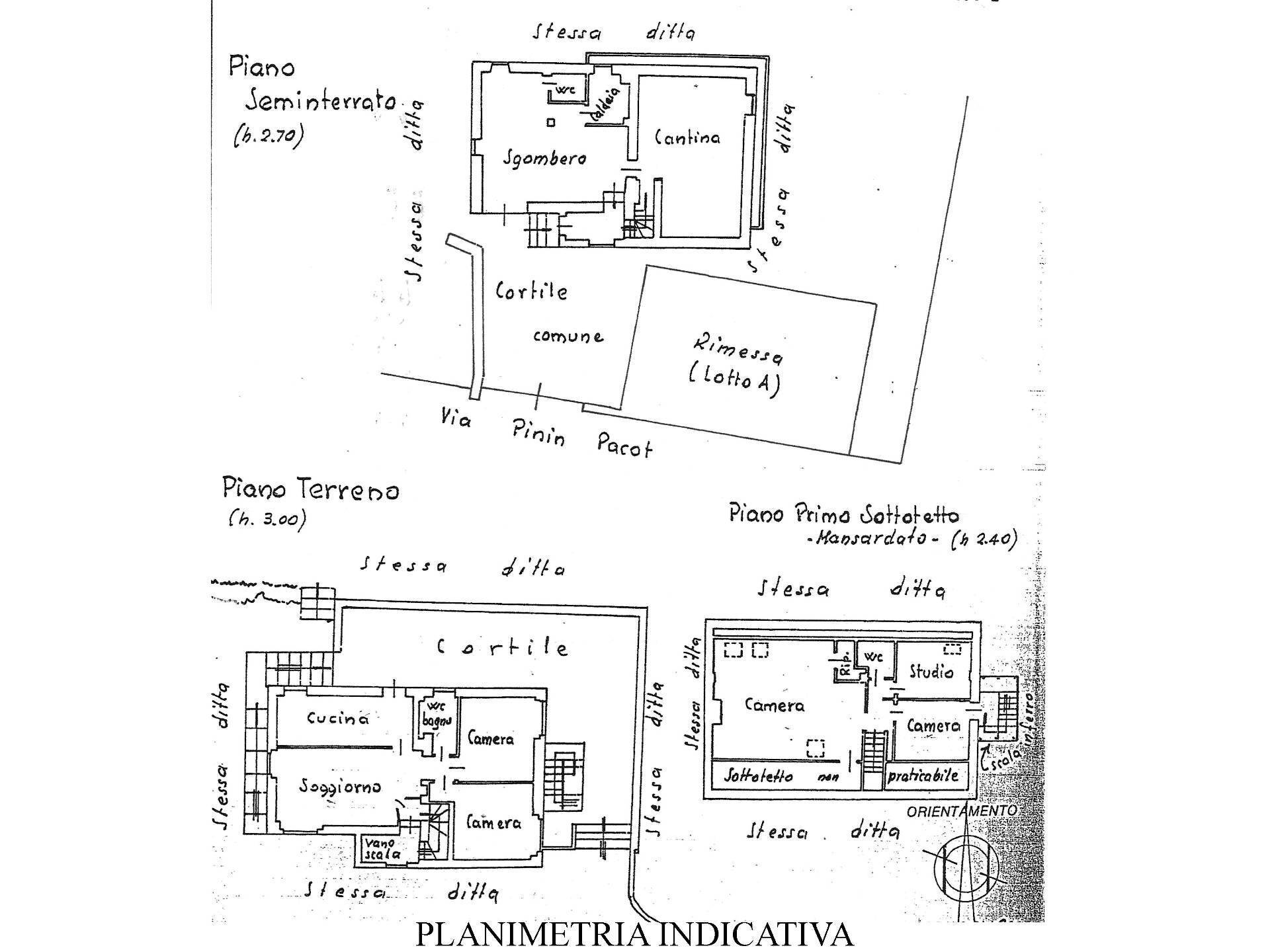 Foto 43 - Villa Via Pinin Pacot, Torino - planimetria 1