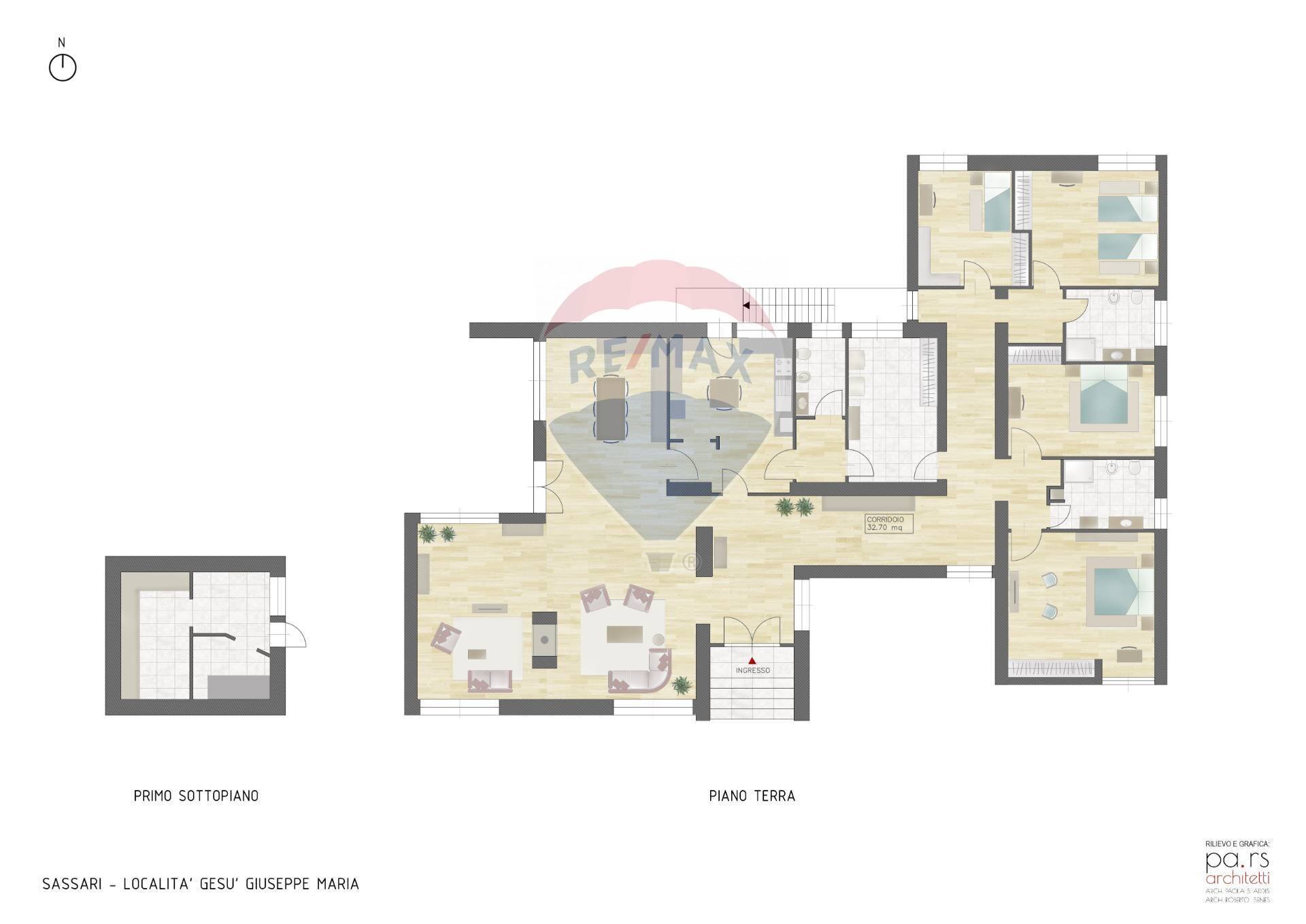 Pianta 2D - Villa Sassari - planimetria 1