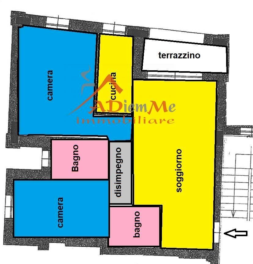 Foto 2 - Trilocale piazza dei miracoli, Pisa - planimetria 1