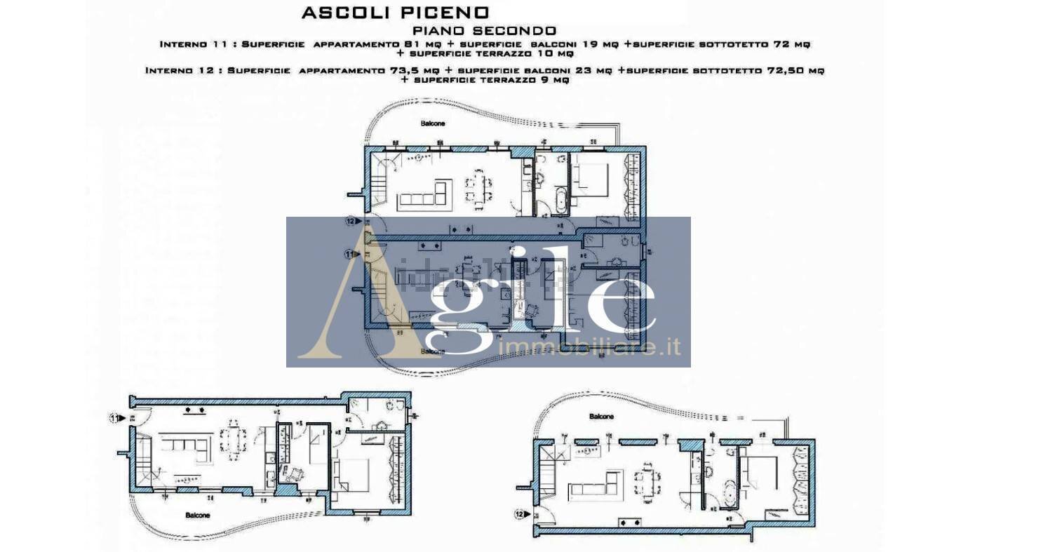 Foto 30 - Quadrilocale via Salerno, Ascoli Piceno - planimetria 1