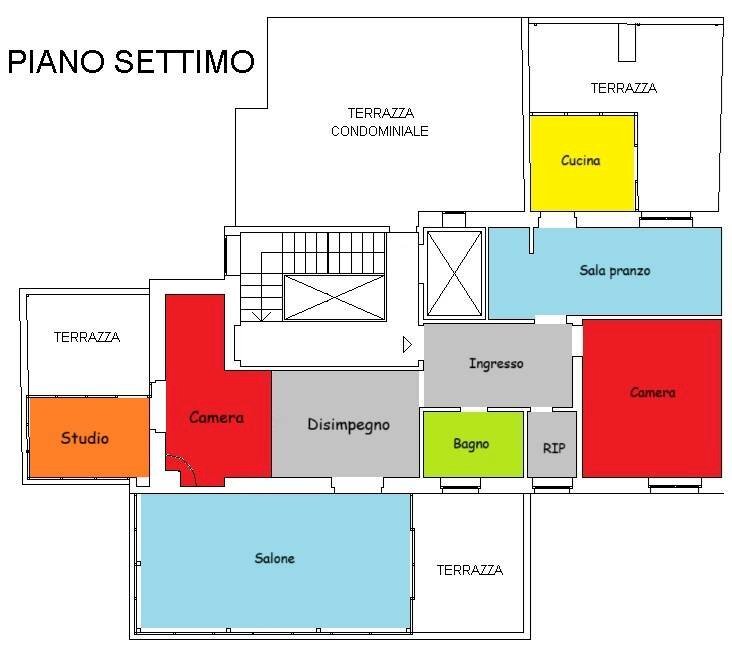 Foto 27 - Attico Via Girolamo Fracastoro, Firenze - planimetria 1