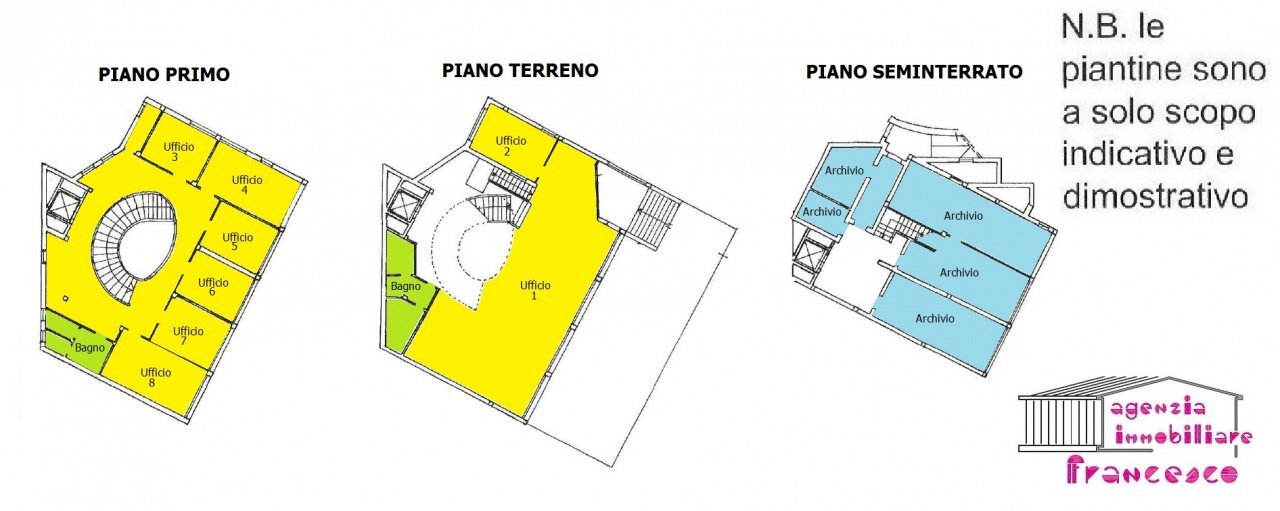 Planimetria indicativa ambienti - Ufficio Via Francesco Berni, Empoli - planimetria 1