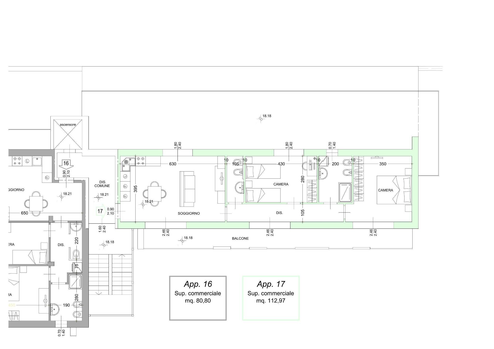 Trilocale viale Luigi Borri, 134, Varese (zona Bustecche) - planimetria 1