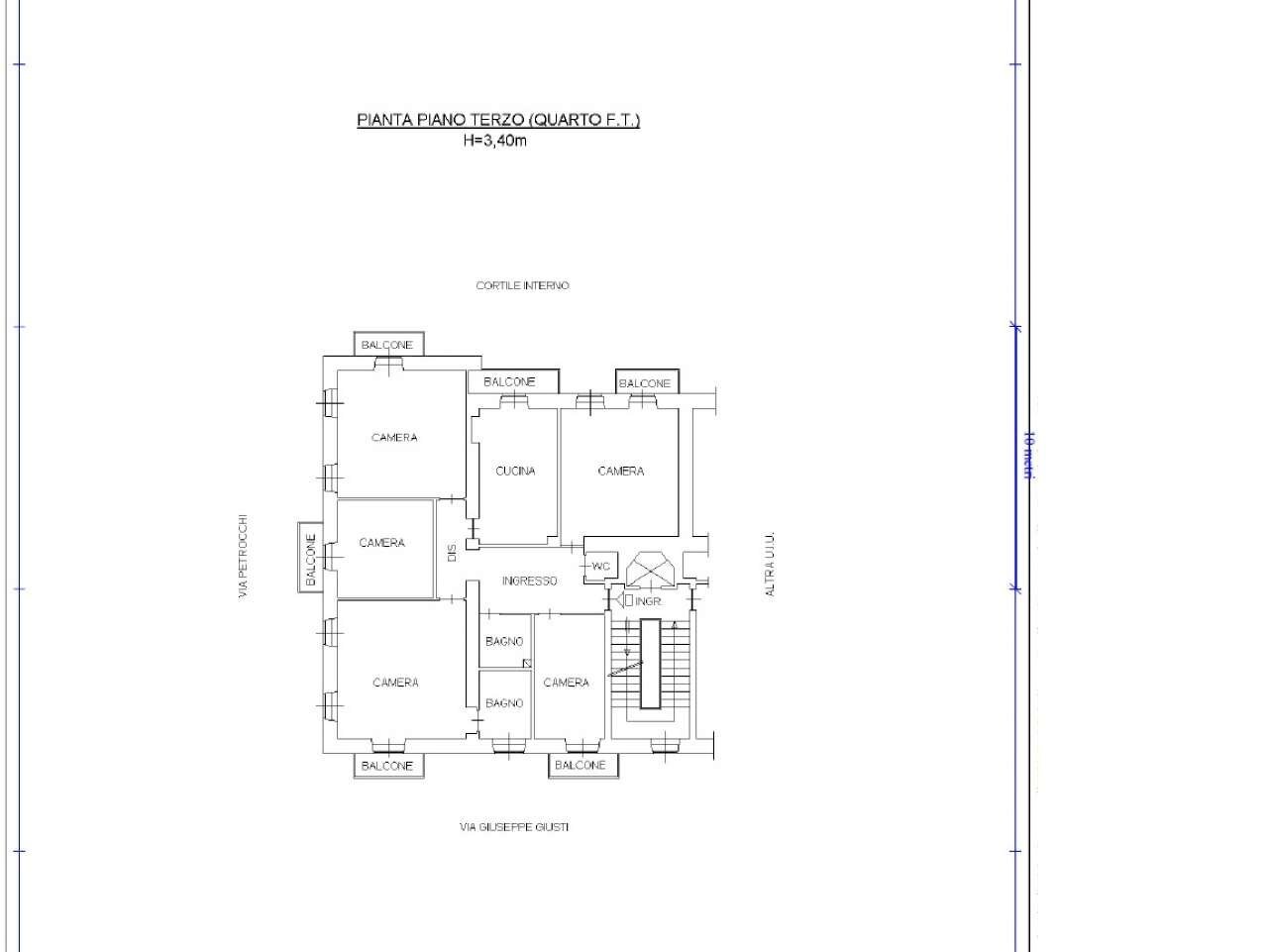 nuova plan - Appartamento via Giusti Giuseppe, 3, Torino (zona Centro) - planimetria 1