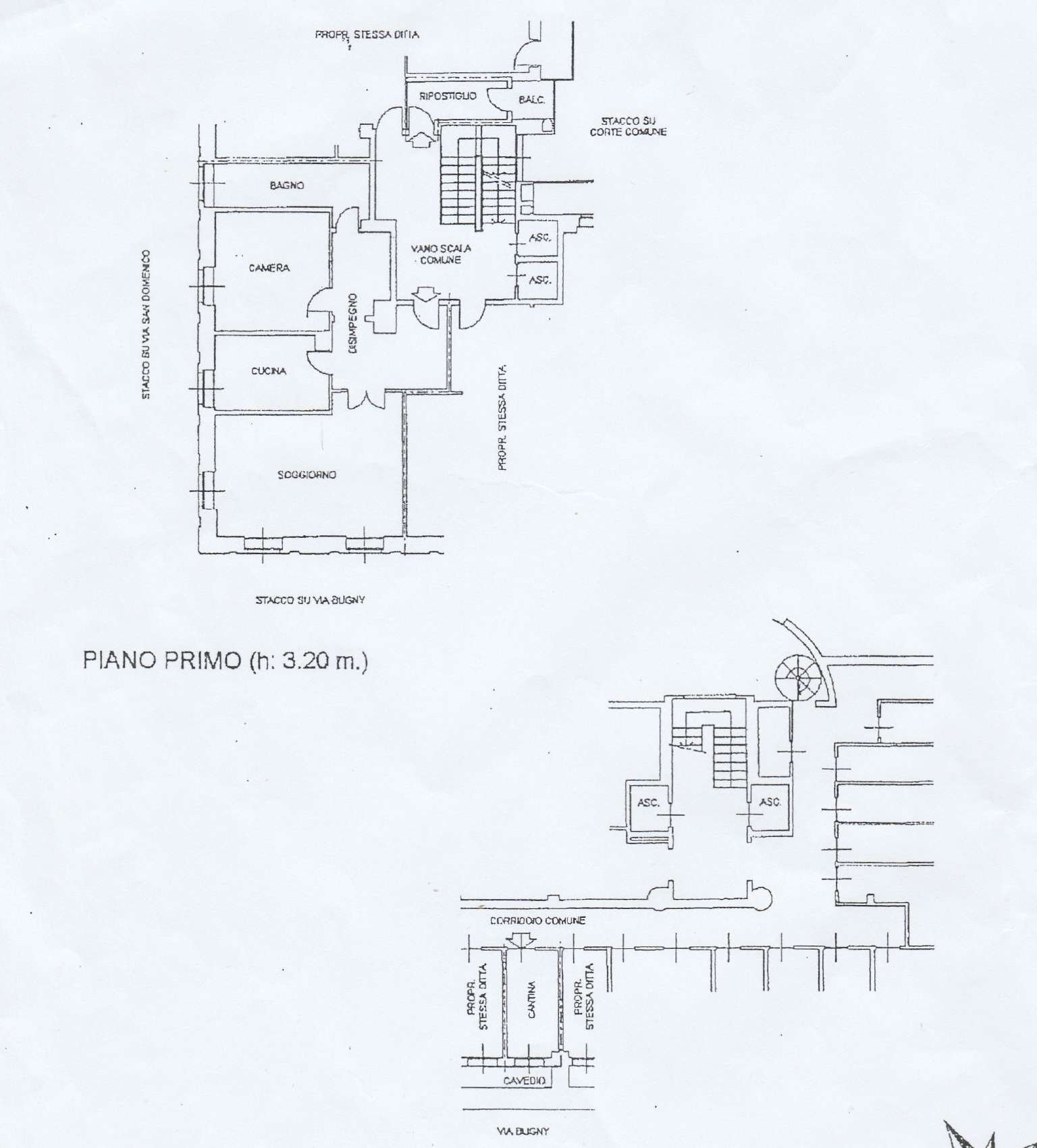 planimetria - Bilocale via Bligny, 8, Torino (zona Centro) - planimetria 1