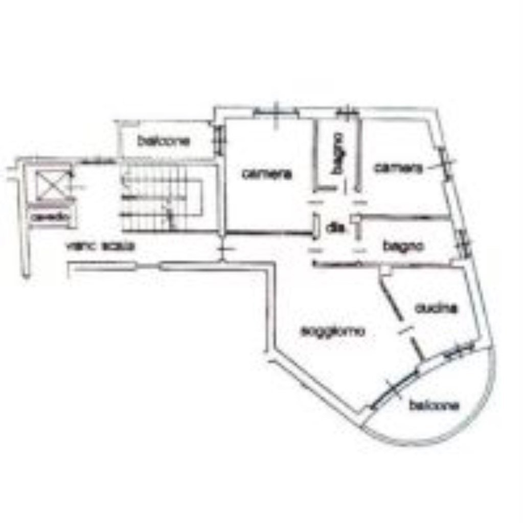 Quadrilocale Corso Giulio Cesare, 67, Torino (zona Aurora) - planimetria 1