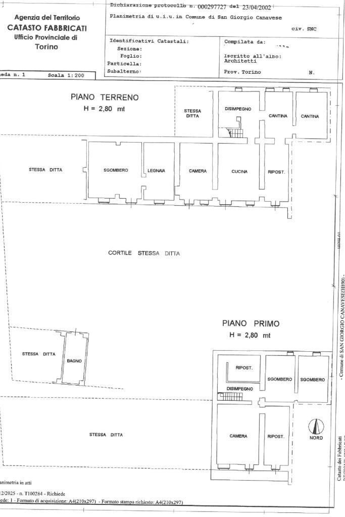 Rustico Cascina Ciabot, San Giorgio Canavese - planimetria 1