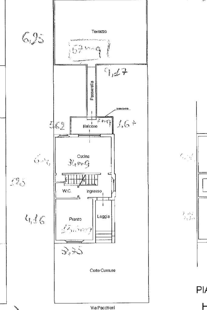 Semi-detached house Via Giovanni Pacchioni, Cesena - floor plans 1