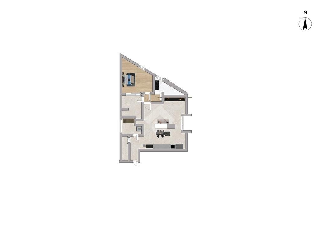 Two-room apartment Via Cristoforo Colombo, Abbiategrasso - floor plans 1