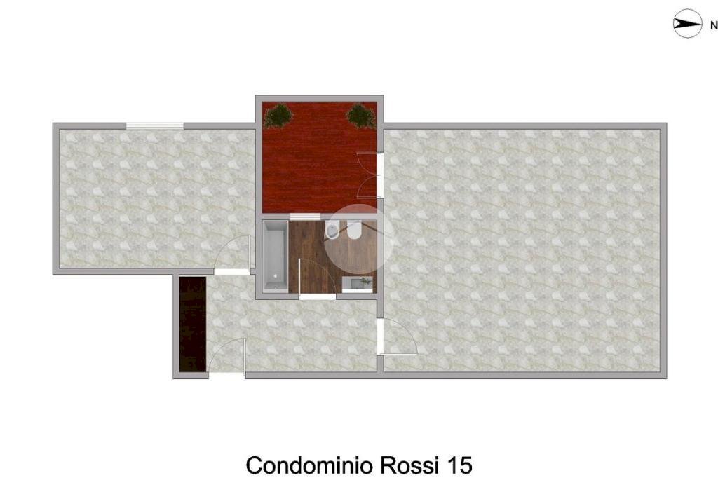 Two-room apartment Via Pellegrino Rossi, Milano (neighborhood Dergano) - floor plans 1