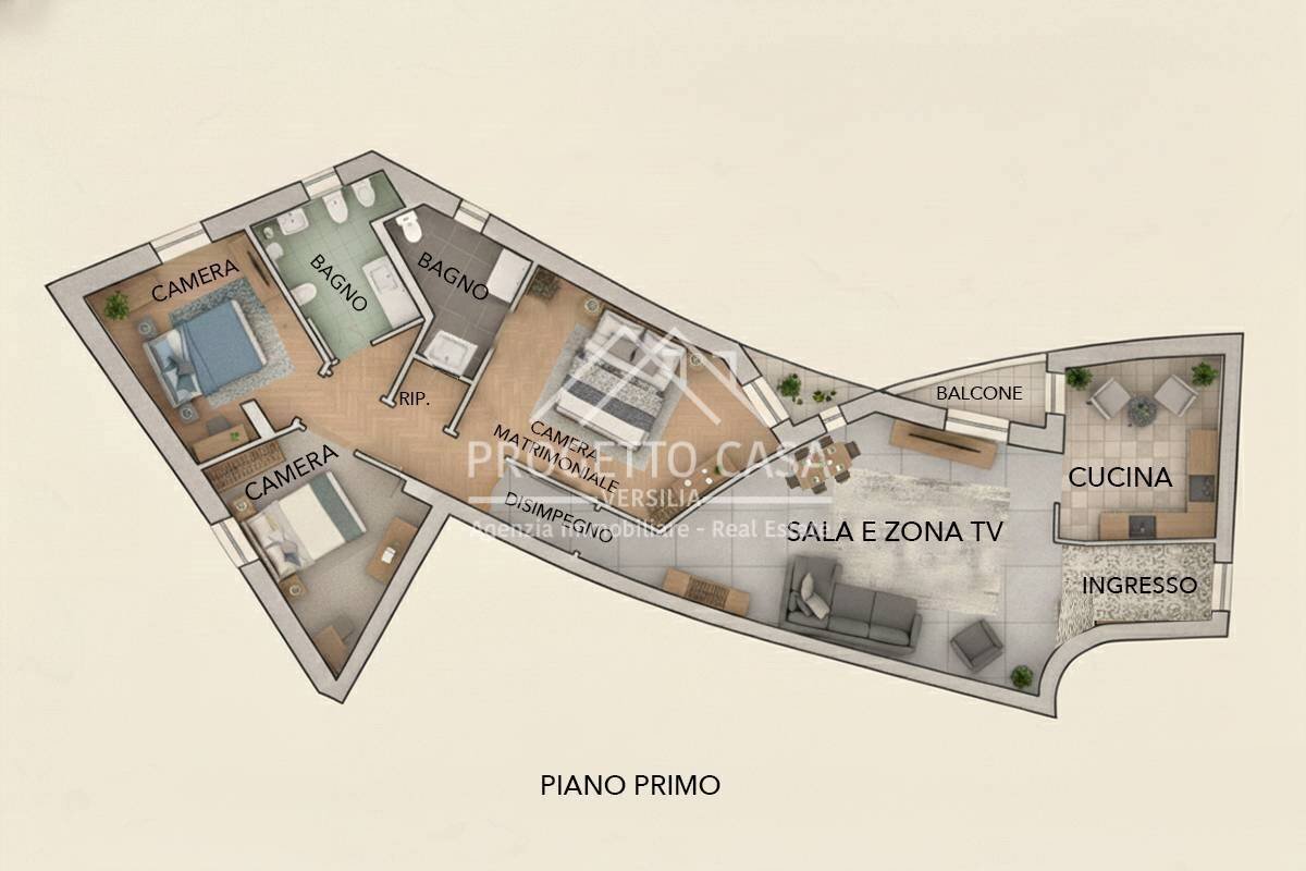 Foto 43 - Appartamento VIA CHELINI, Massarosa - planimetria 1