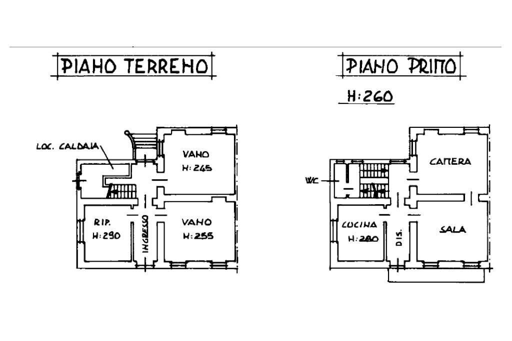Semi-detached house Fr sola, Mezzana Mortigliengo - floor plans 1