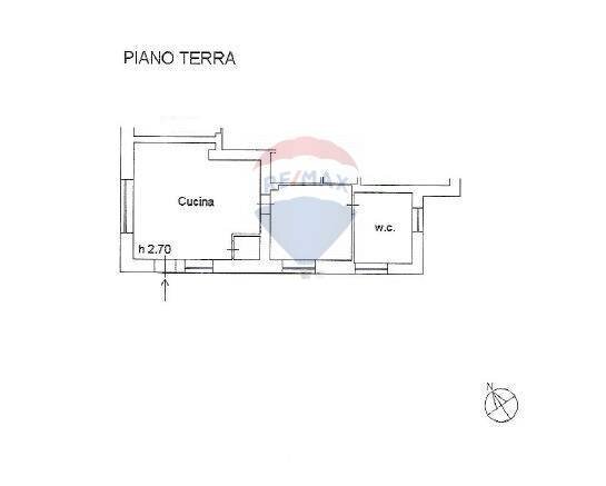 Pianta 2D - Two-room apartment Via Caduti di Via Fani, Poggio Picenze - floor plans 1