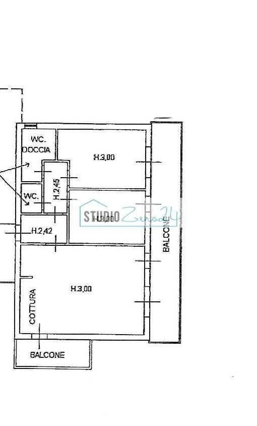 Foto 17 - Trilocale Via Cavour, Pietrasanta - planimetria 1