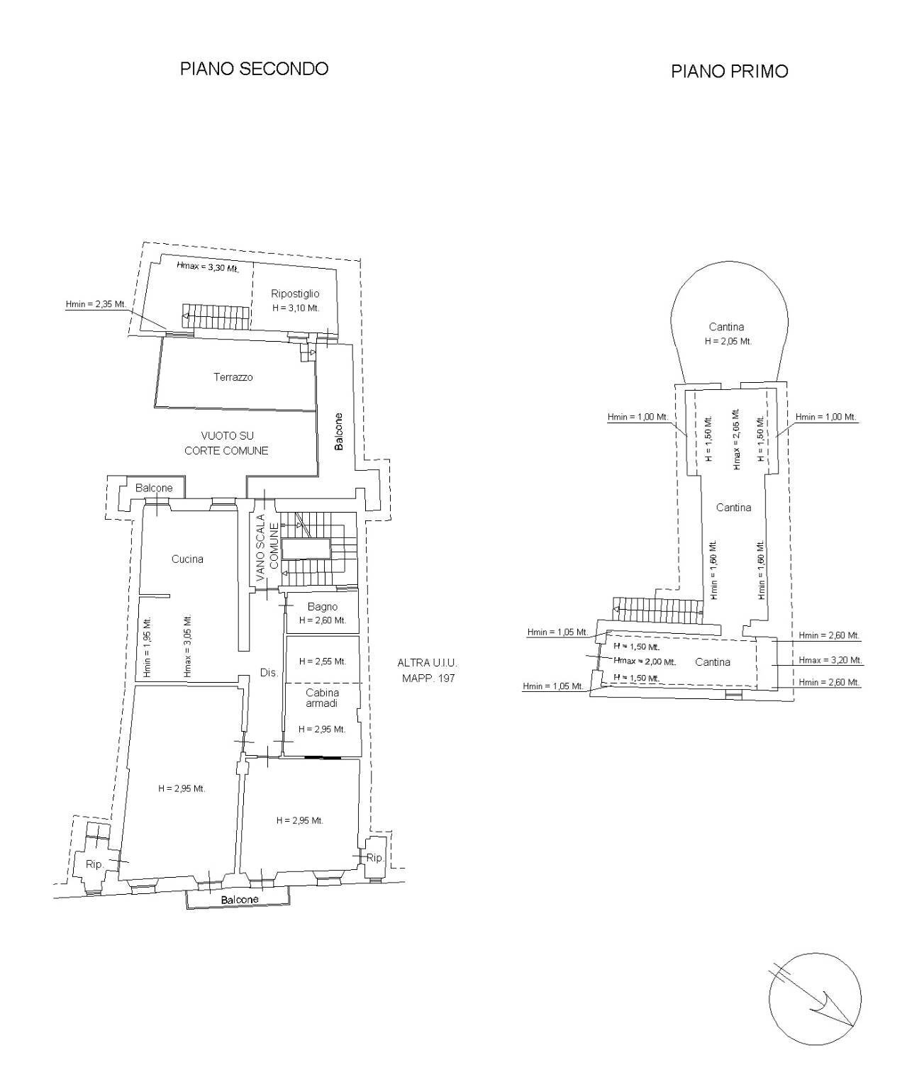 Four-room apartment via Giovan Battista Vico, 10, Mondovì - floor plans 1