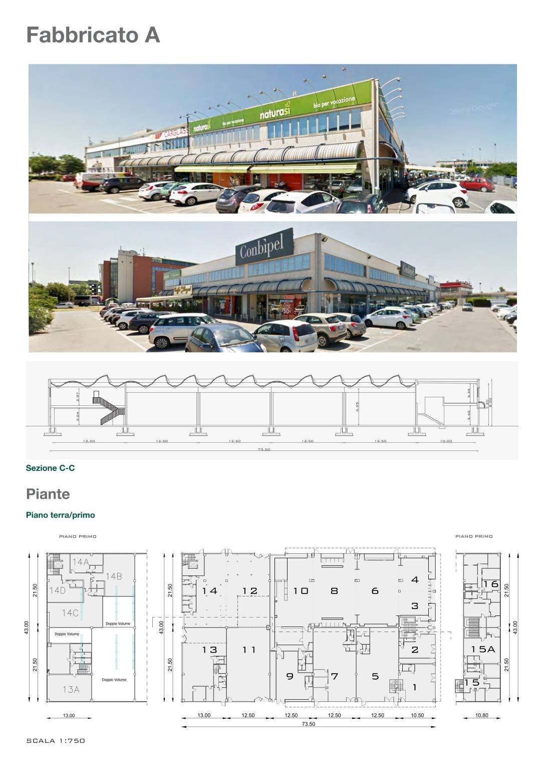 Shop via Scornigiana, Pisa (neighborhood Ospedaletto) - floor plans 1