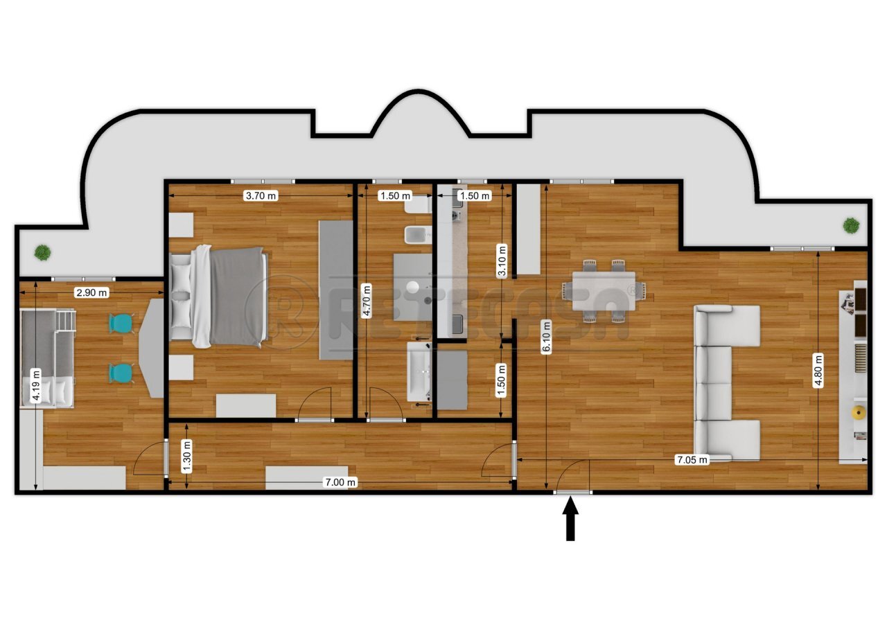 9.jpg - Trilocale Via Nicola Consiglio 4/D, Bisceglie - planimetria 1
