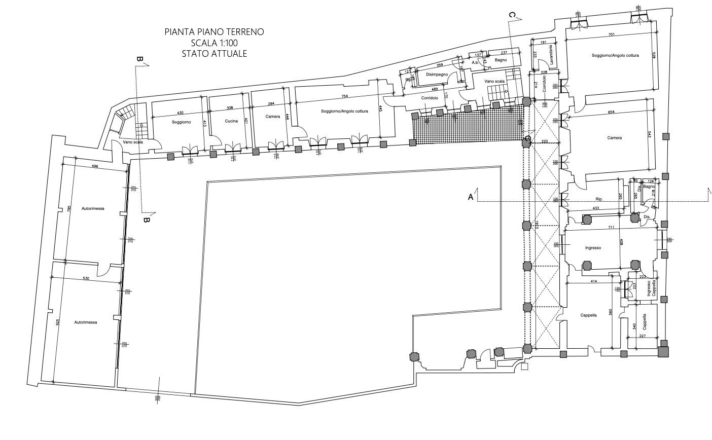 Stabile - Palazzo via Vittorio Emanuele II, Vestignè - planimetria 1