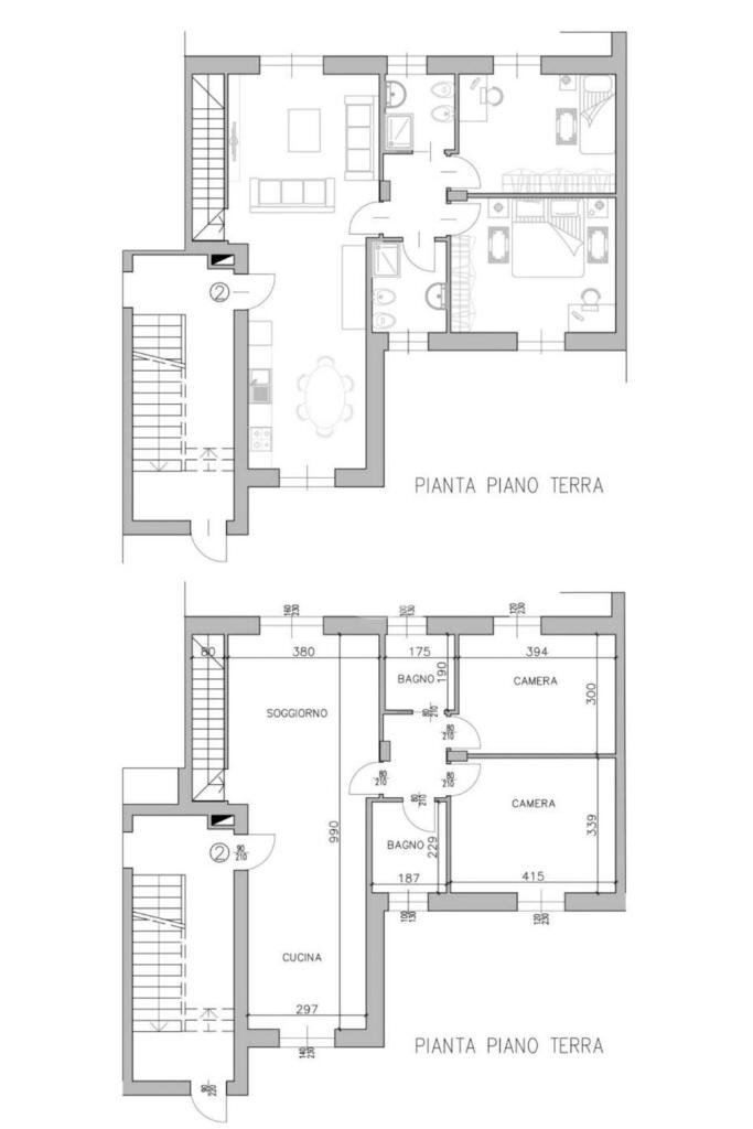 Quadrilocale Via Gerolamo Olevano, Grugliasco - planimetria 1