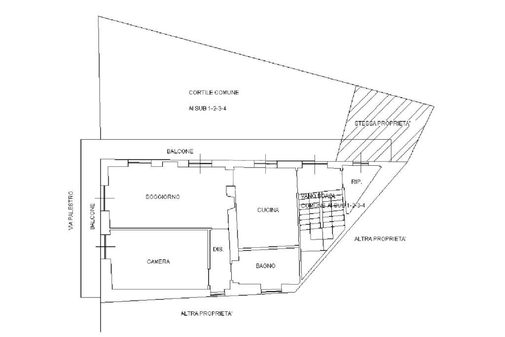 Three-room apartment Via Palestro, Piossasco - floor plans 1