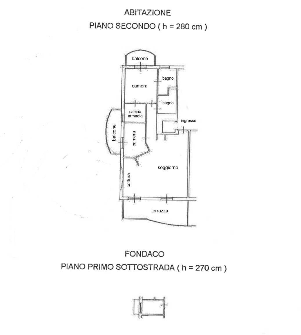 Foto 35 - Trilocale Via Madonna della Pietà
 
58/a, San Benedetto del Tronto - planimetria 1