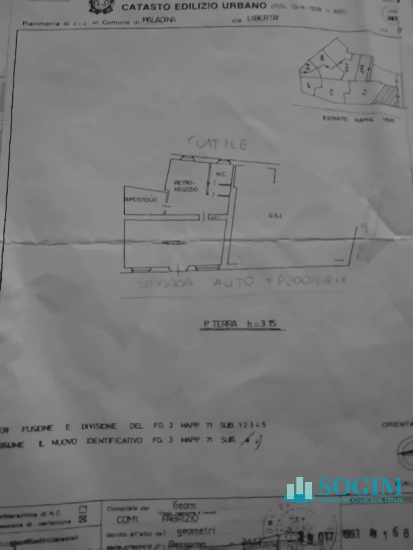 Foto 4 - Negozio Via Libertà
 
14, Paladina - planimetria 1