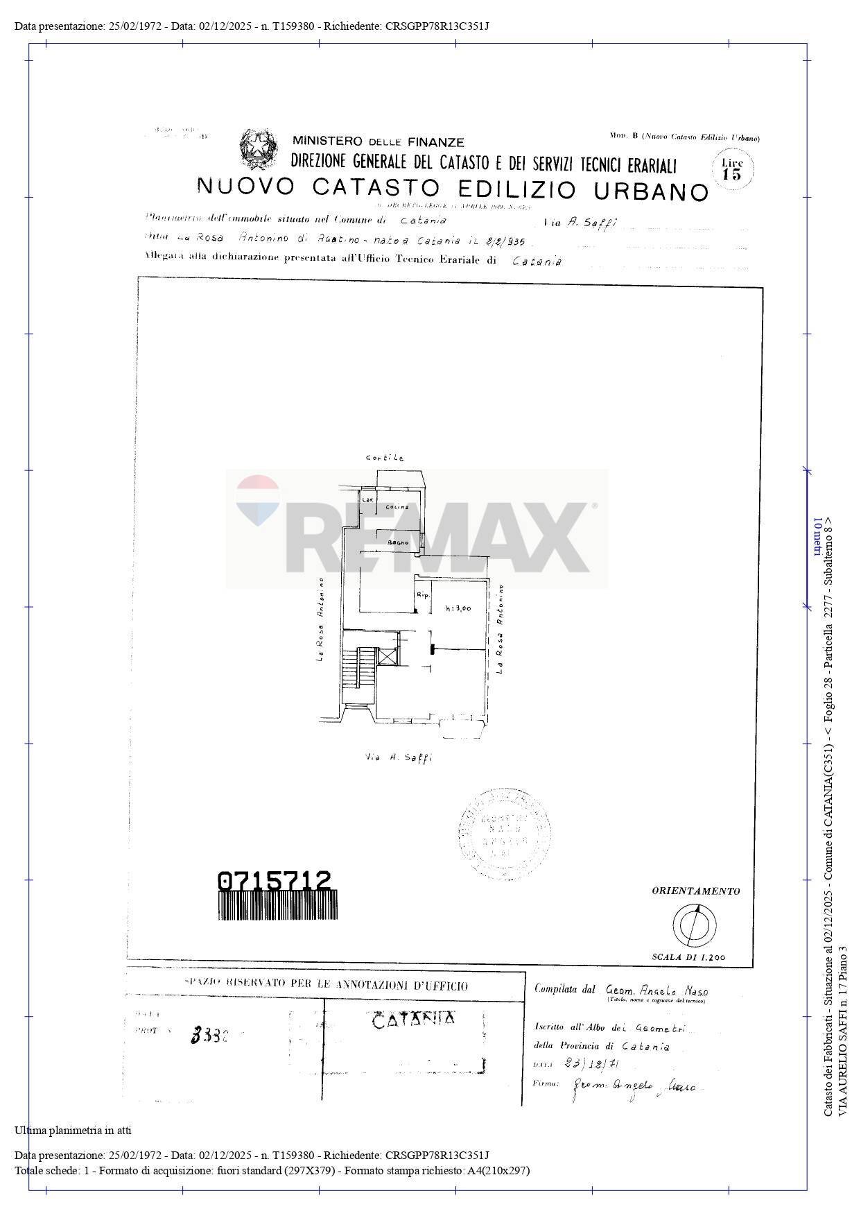 Pianta 2D - Four-room apartment Via Aurelio Saffi
 
17, Catania - floor plans 1