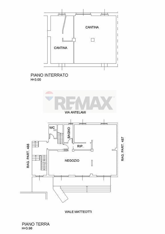 Pianta 2D - Negozio Viale G. Matteotti
 
44, Salsomaggiore Terme - planimetria 1